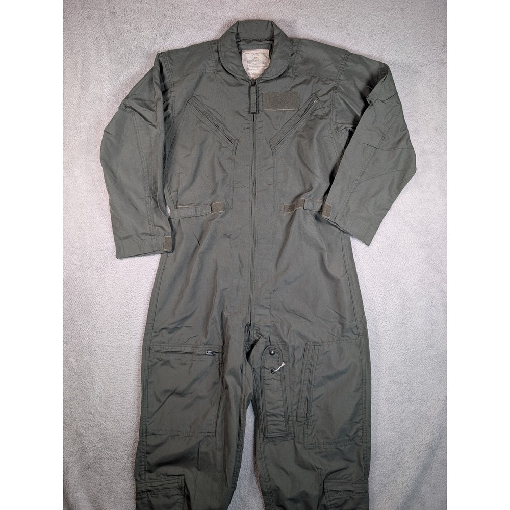 Gibraltar Industries Mens 42R Green Flight Suit Coveralls MIL-C-83141A CWU-27/P - Picture 2 of 7